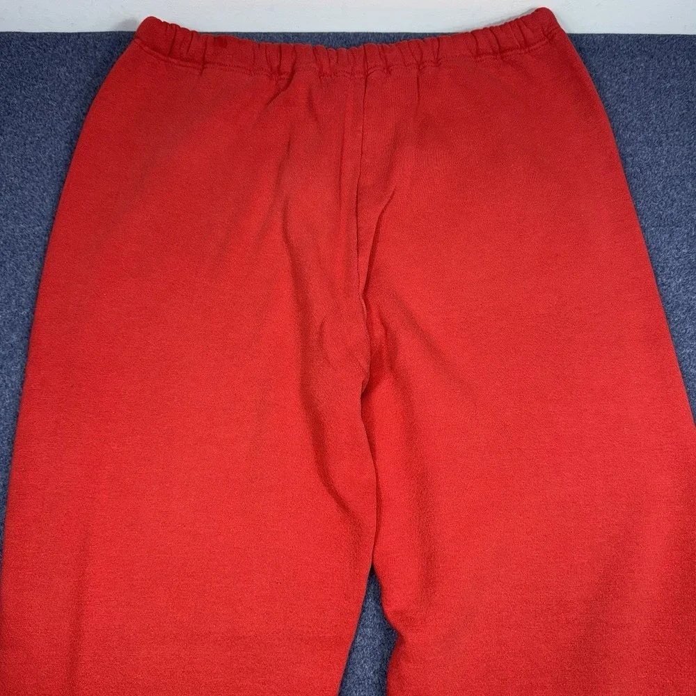 Vintage Russell Athletic Sweatpants Red Fleece Joggers Mens Large Y2K Made USA